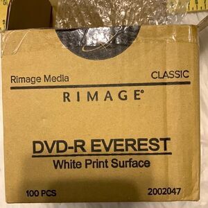 Rimage Media DVD – R Disc Everest CDs. 100 piece.  New with tags